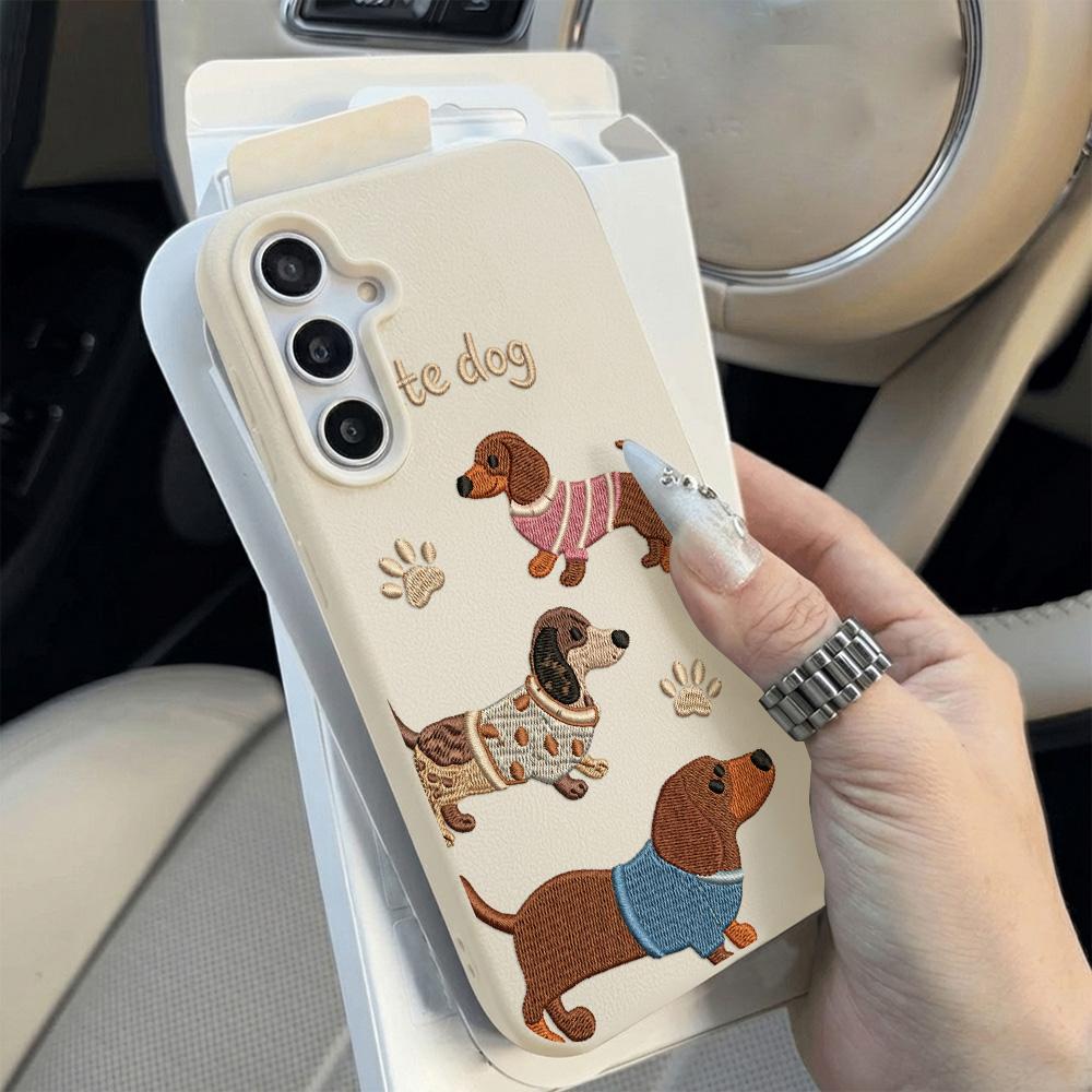 Cartoon Cat Phone Case For Samsung A56 A37 A57 A16 A17 A55 A36 A53 A35 A34 A06 A07 A26 S26 Ultra S25 FE S24 Leather Soft Cover