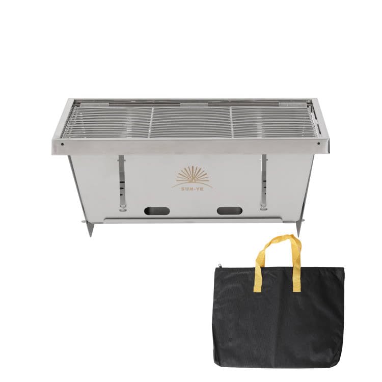 

Складной гриль-барбекю для IGT, изготовленный из нержавеющей стали, мгновенно развертывается и поставляется с 1 сумкой для хранения SUN-YE, плита, гриль, подставка,