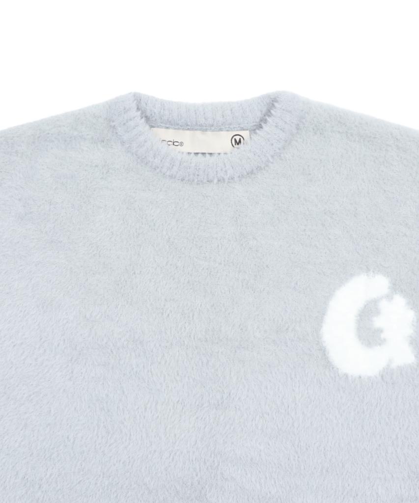 GLACK Gnt066 Laffin Hairy Pullover Knit (Gray)