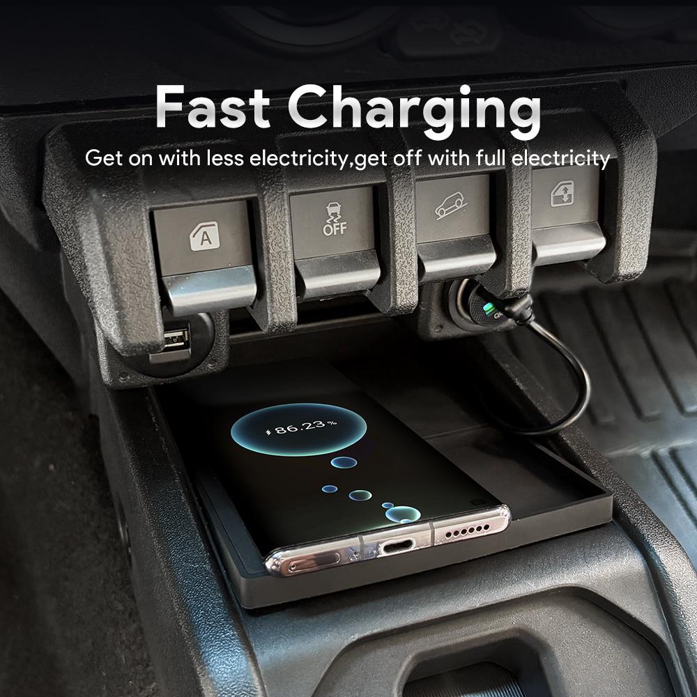 For Suzuki Jimny 2019-2025 Special Silicone Wireless Charger Center Console Fast Phone Charging Pad Car Interior Car Accessories