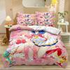 Kawaii Sailor Moons Bedding Set For Girls 3D Pattern Pretty Girl Duvet Cover Pink Comforter Twin Duvet Cover Set With Pillowcase