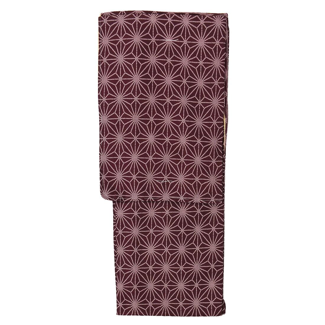 

Washable single item Fine pattern kimono, lining, [Nagomiya] preta, lining, tailored, ladies M, Asanoha_Purple