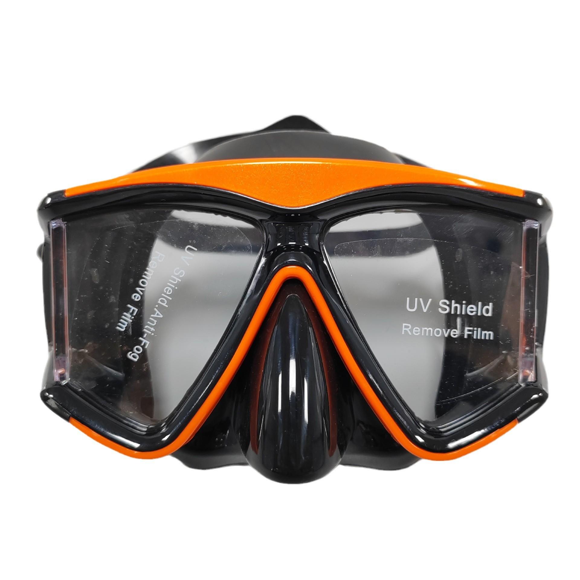 

Взрослые мужские и женские очки для дайвинга с большой оправой, маска для фридайвинга Average size