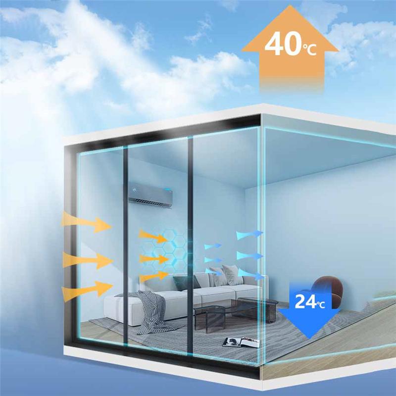 Siltumizolācijas logs Privātuma plēve pret atspīdumu vienvirziena spogulis saules plēve Mājas veikala logi UV bloķēšana