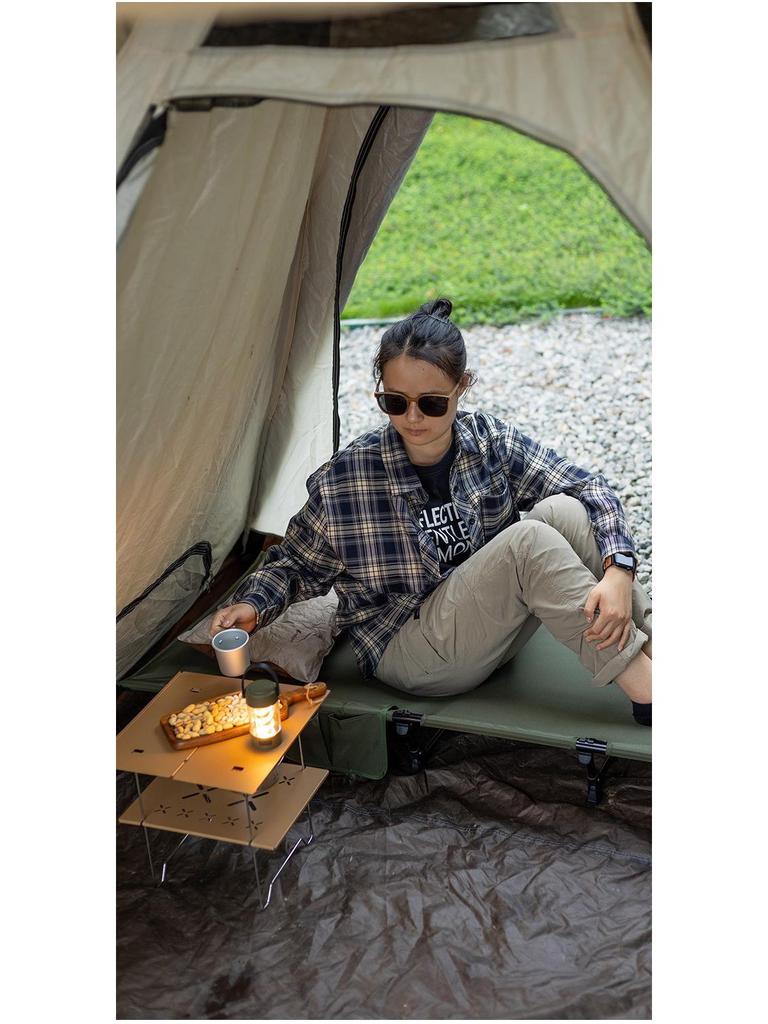 Ultra-Light Aluminum Folding Bed for Camping, Office, Hospital, and Outdoor Use