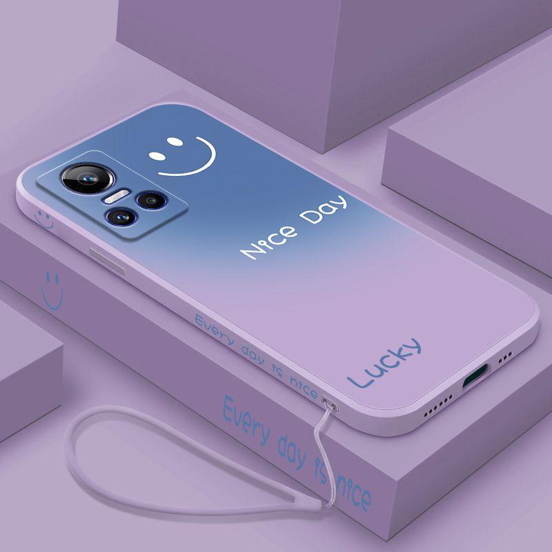 

Realme Real GTNeo3 Mobile Phone Case New OPPO Men s and Women s All-inclusive Anti-drop Smile Protective Case Case