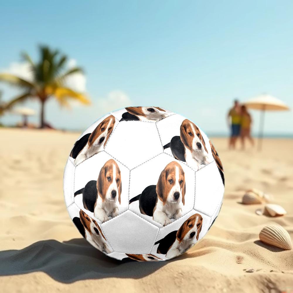 Cute Puppy Indoor Size 5 Soccer Ball Colorful Machine Stitched PVC Competition Ready Durable High-Bounce