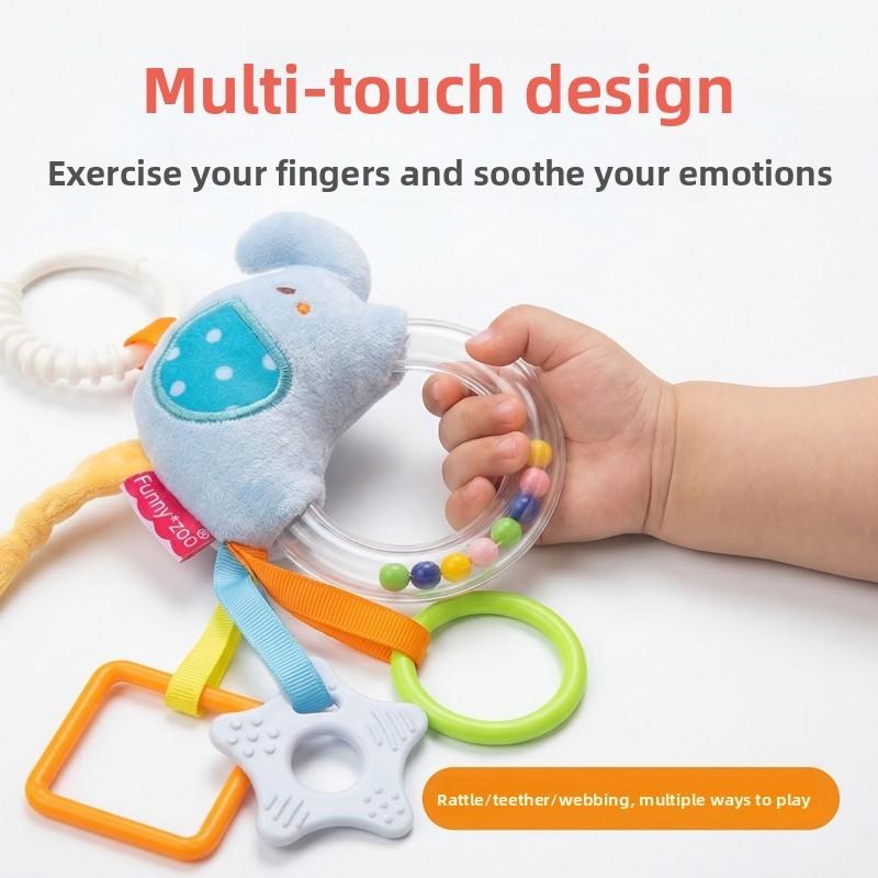 Lion Deer Plush Baby Rattle Toy For Newborns With Soothing Sleep Aid For Infants And Toddlers