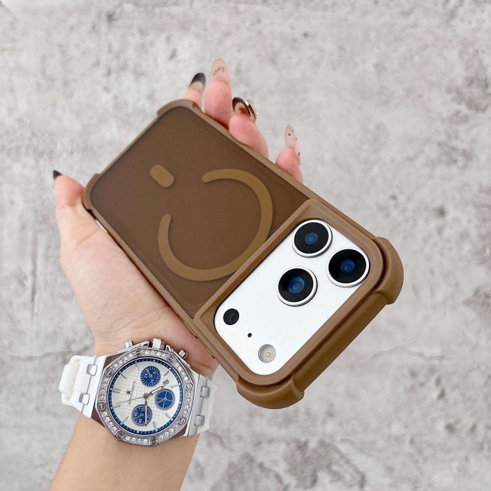 Matte Airbag Bumper Armor Shockproof Case for iPhone 17 Pro Max 15 16 Air 14 Plus 13 12 Phone For Magsafe Magnetic Cover