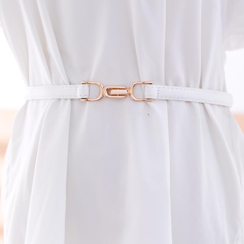 Versatile Women's Thin Leather Waist Belt - Trendy Fashion INS Style for Dresses and Coats