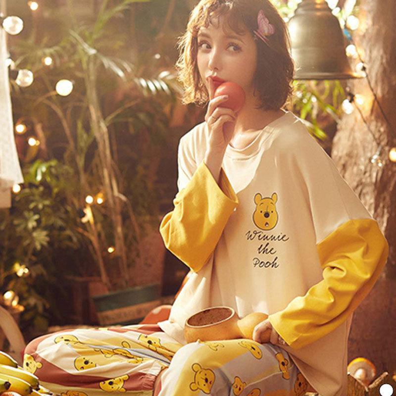 Women's Autumn/Winter Pajama Set: Cute, Girlish Long-Sleeve, Loose, Casual Homewear