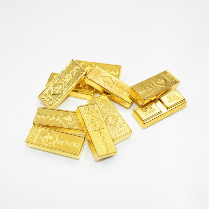 5Pcs Kids Interactive Treasure Dollhouse Bullion Solid Alloy Made Room Decor Play Funny Table Toy Best Gift for Home Decor