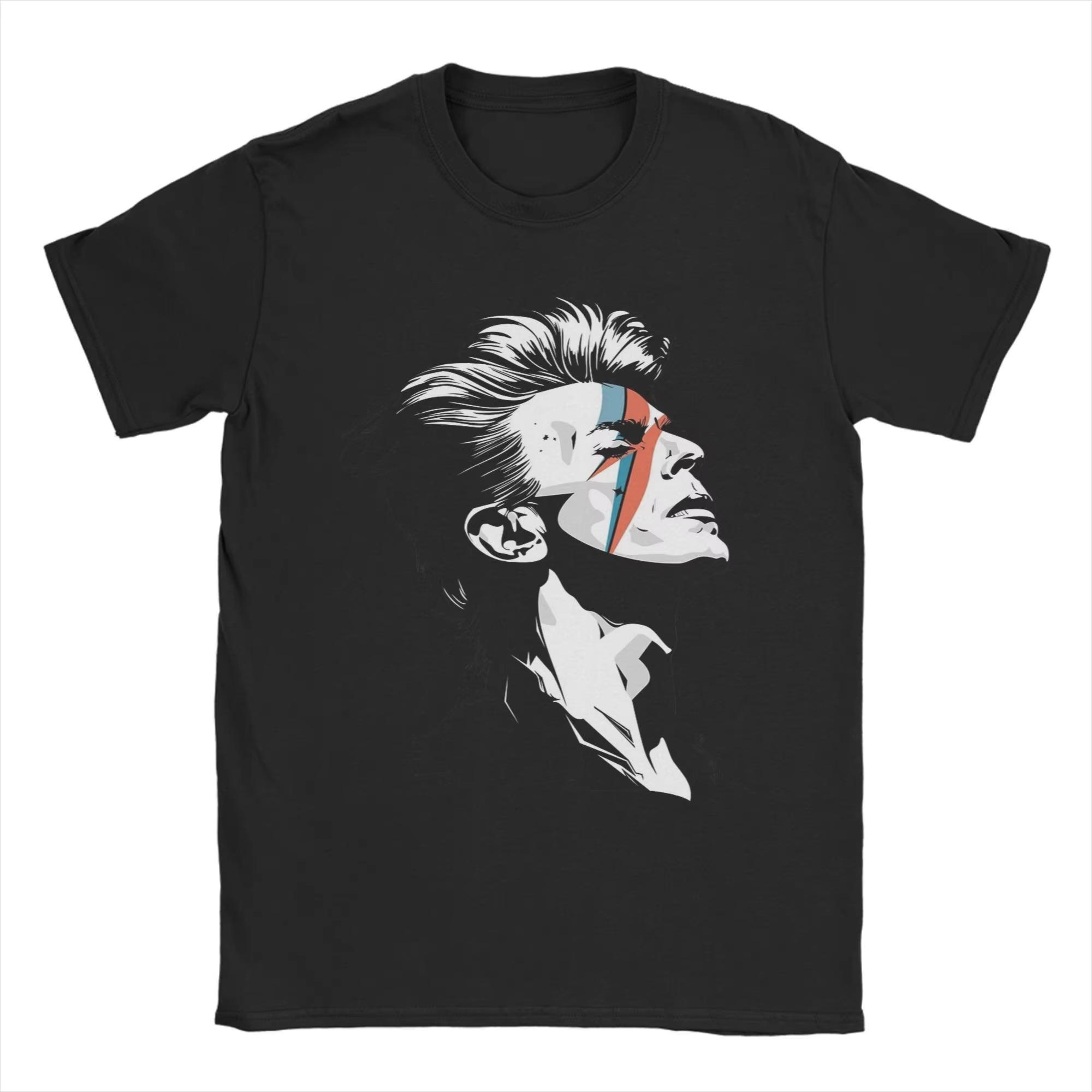 

New DDavids Bowied Casual ShortSleeve Crew Neck Printed TShirt Unisex Pure Cotton Shirt Vintage T Shirt Men Clothing 2026 XL