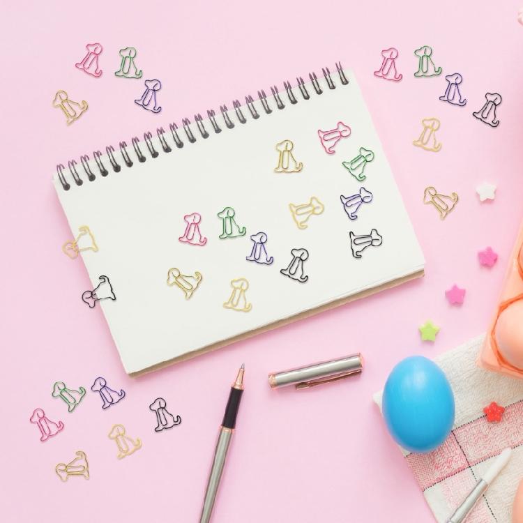 100 Pcs Lovely Animal Bookmarks Decorative Paper Clips Dogs Shaped Paper Clips Office School Supplies