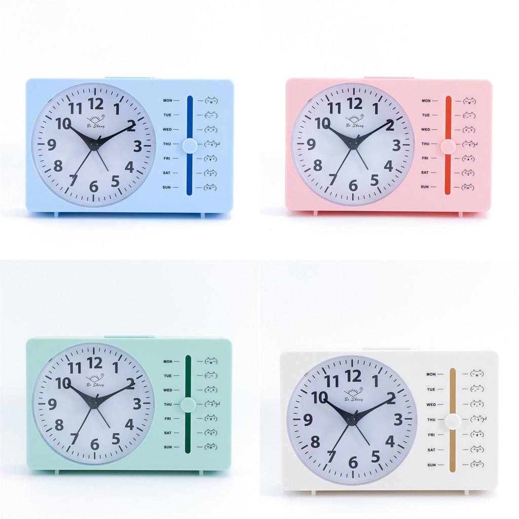 Student Quartz Alarm Clock With Silent Sweep Movement For Study Desk And Bedroom Use