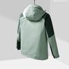 Winter Jacket Men's and Women's Color Matching Army Green Heat-sealed Waterproof Velvet Thick Jacket