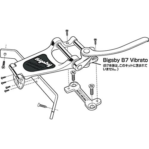 VIBRAMATE V7-VW Mounting Kit for Bigsby B7, Compatible with Flying V Guitars