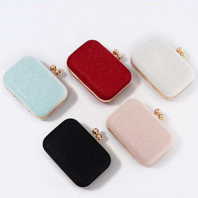 Red Women's Small Handbag Luxury Mobile Phone Bag Crossbody Designer Elegant Evening Party Clutch Bling Shoulder Female Bag