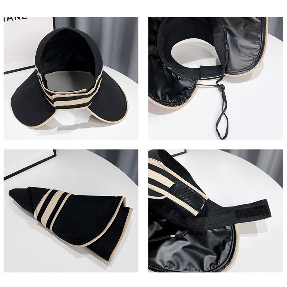 Women's Summer Hat Female Outdoor Beach UV Protection Breathable Empty Top Hats Lady Foldable Hollow Scallop Cap