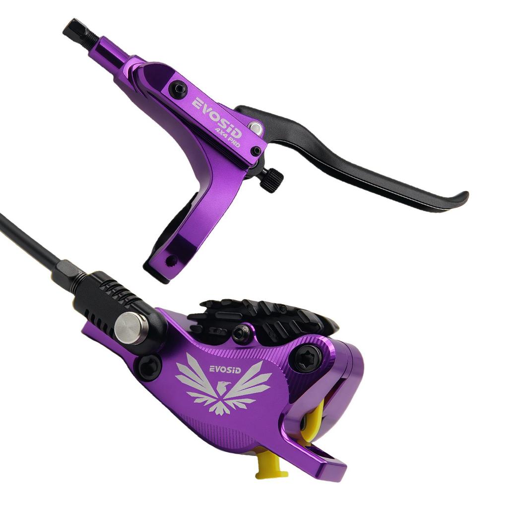Freno a Disco Idraulico a Quattro Pistoni in Alluminio CNC EVOSID per Mountain Bike (DH/XC)