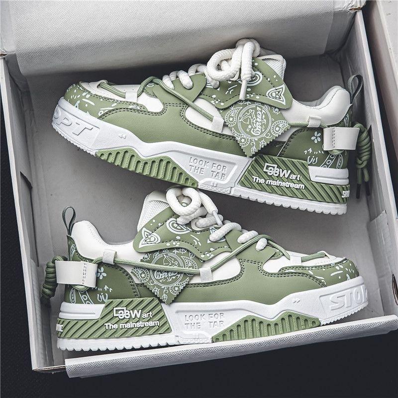 Spring Men's Shoes New Breathable Little White Shoes Men's Trend Versatile Platform Sports Casual Board Shoes Trendy Shoes