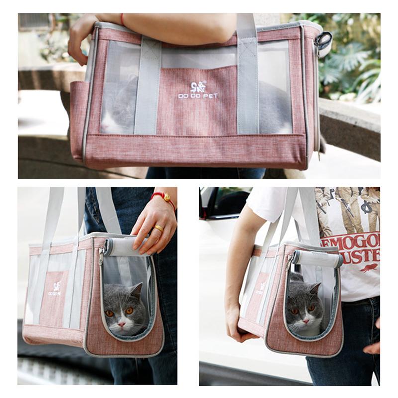 Summer Portable Outdoor Pet Cat Bag Handbag Breathable Transport Shoulder Bag Travel Bag Cat Dog Pet Supplies Accessories