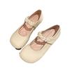 With skirt lady single shoes women's spring 2025 new soft-soled comfortable Mary Jane shoes French gentle beanie shoes