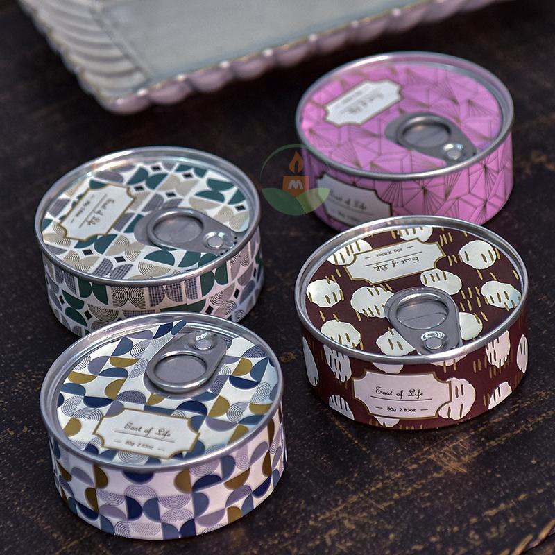 Handmade Soy Wax Tin Can Scented Candle, Creative Tinplate Scented Souvenir Can Candle