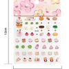 Glow-in-the-Dark 5D Embossed Nail Stickers for Girls - Waterproof, 3D Princess Design
