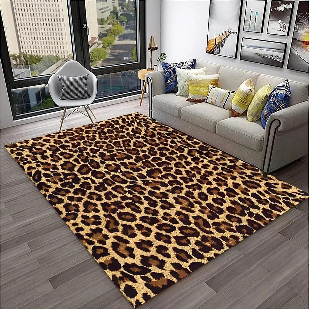 Leopard Print Carpet Rugs Living Room Floor Mats Bedroom Decor Carpets for Bed Room Carpets for Living Room Decoration Maison