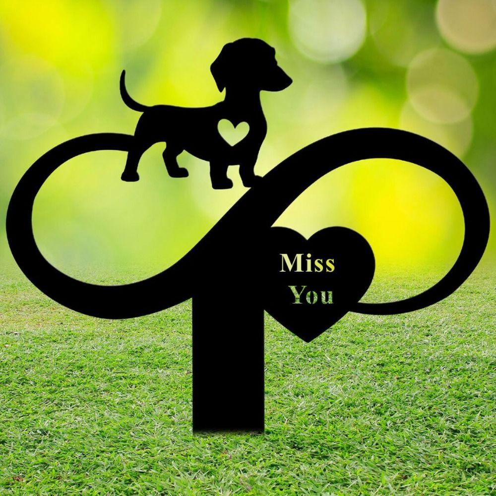 

Cute Pet Memorial Tomb Marking Pile Creative Animal Commemorative Plaque Flower Pot Style 3