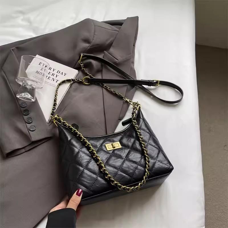 

Плиссированная сумка подмышку женская новая трендовая модная плиссированная ромбовидная сумка через плечо с высоким чувством