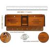 Multipurpose Design Wood Key Holder  (8 Hooks, Brown)