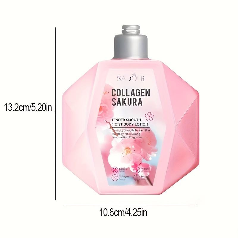 300ml Cherry Blossom Body Lotion - Collagen Moisturizing, Nourishing Skin with Cherry Blossom Fragrance