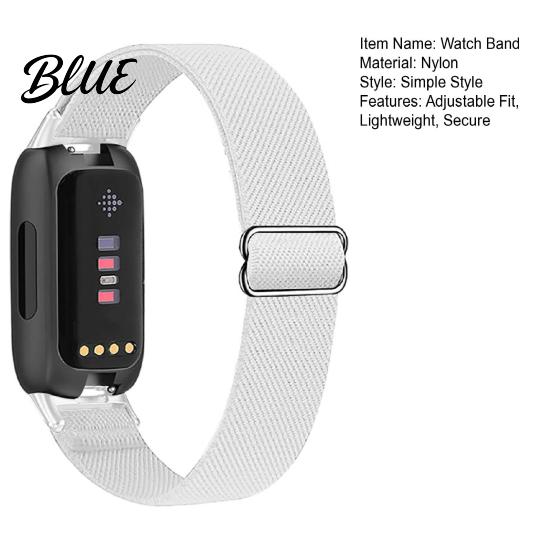 Quick Release Watch Band Elastic Nylon Bands for Fitbit Inspire 3 Adjustable Replacement Strap Smartwatch Breathable Woven Sports Wristband Women Men