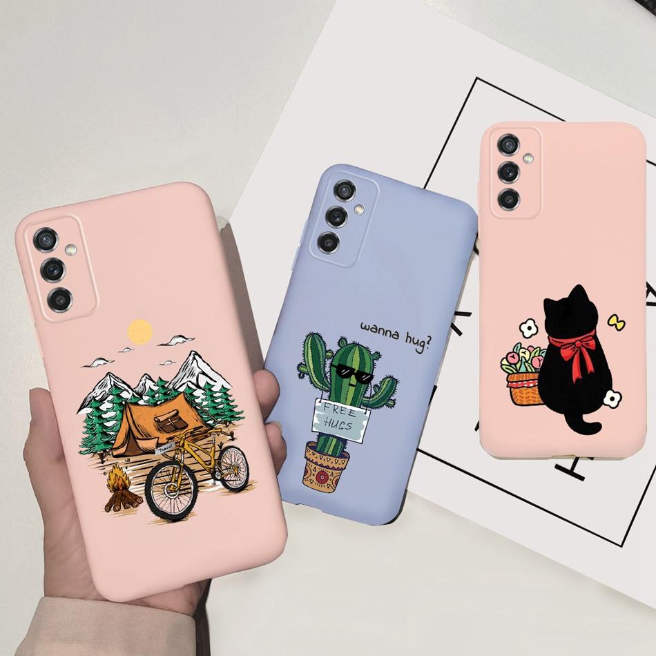 For Samsung Galaxy M52 Case For Samsung Galaxy M52 A52S 5G M 52 A 52S Cover Coque Liquid Silicone Back Case For Samsung M52