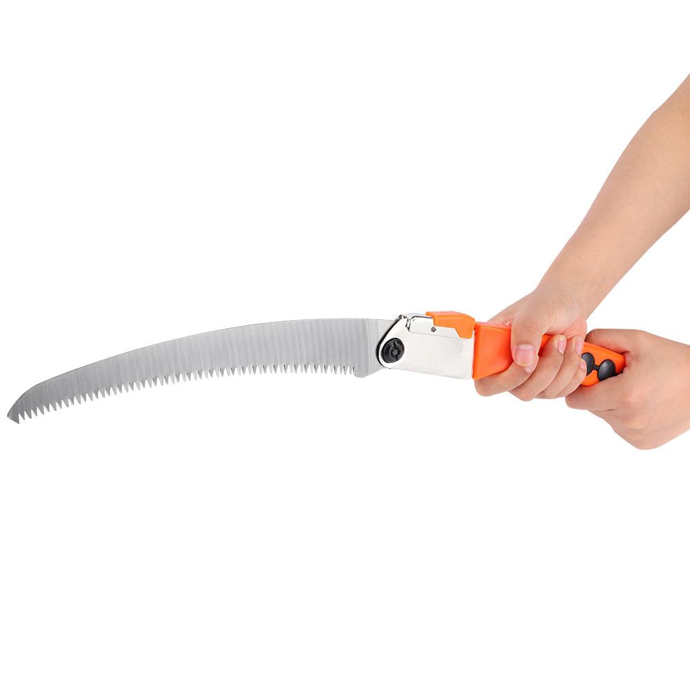 Pruning Saw, Manganese Steel Blade, PP   Handle, Portable Folding Pruning Hand Saw with Non-slip Handle Tree Trimming Tool