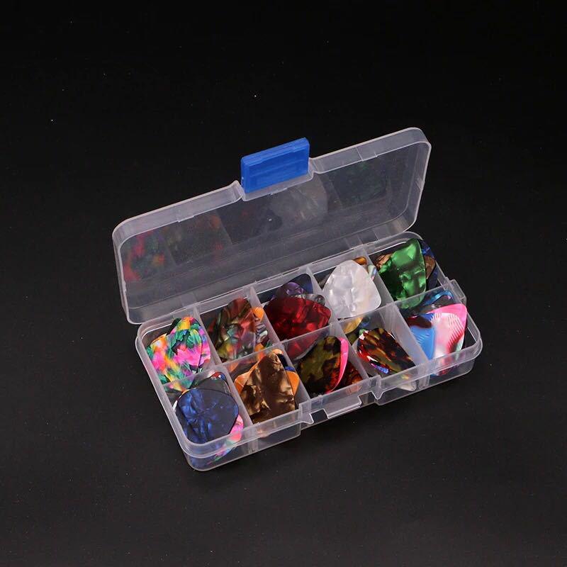

Celluloid Guitar Picks Set - 0.46mm & 0.75mm Assorted Box 10-pack (0.46mm)