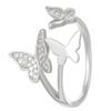 Europäischer & Amerikanischer Stil Kreative Kupfer Diamant Schmetterlingsringe für Damen - Zeigefinger Design