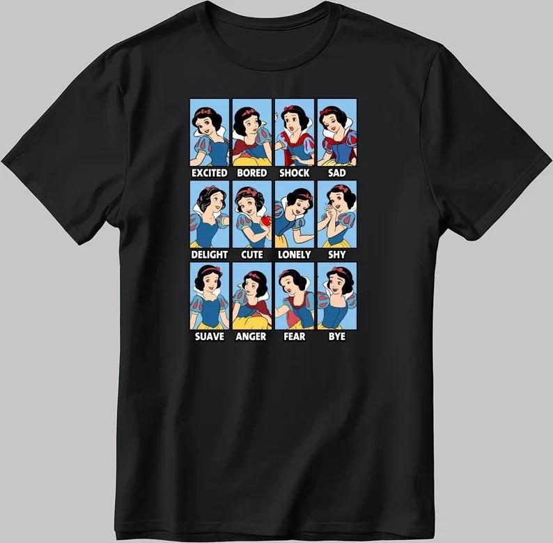 Snow White Moods Black TShirt S