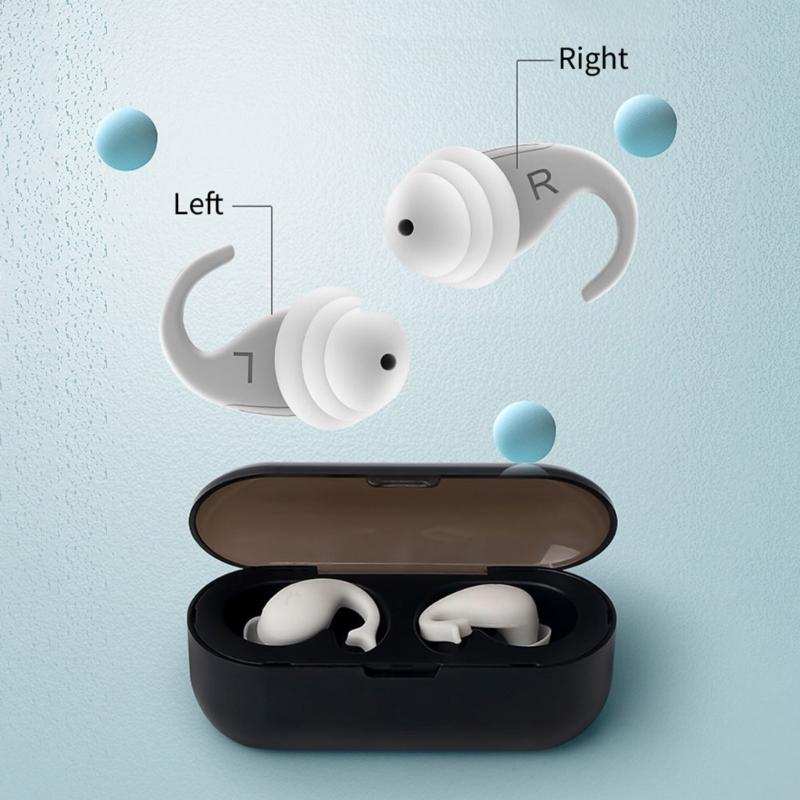 1 Pair Swimming Earplugs Anti-noise Sleep Earplugs Traveling Snorkeling Surfing Ear Plug Waterproof Soundproof-
