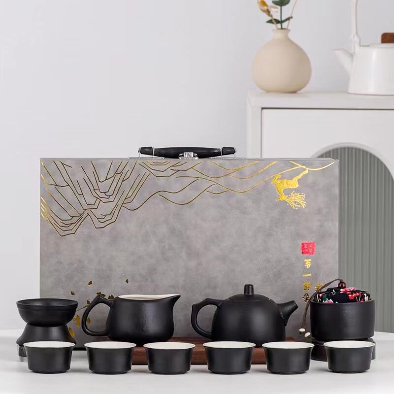 Yuzhuxun Japanese Style Black Ceramic Gongfu Tea Set
