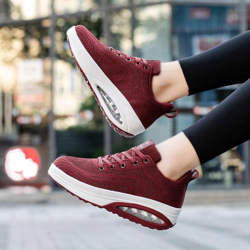 HOHO FAIR Dámské boty Dámské letní prodyšné ležérní vulkanizované boty Femme s tlustou podrážkou Gymnastická obuv