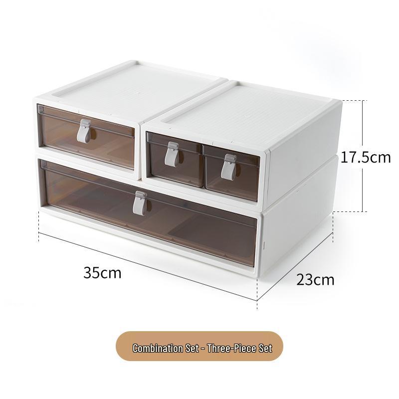 Transparent Desk Organizer Drawer for Cosmetics and Stationery