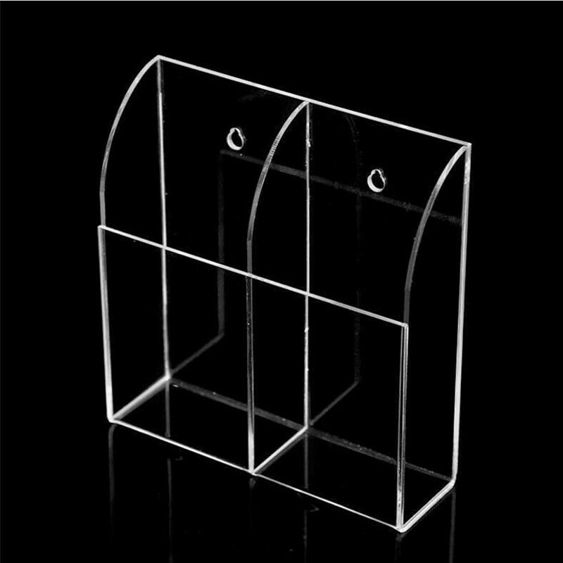 TV Remote Control Holder Wall Hanging Mount Acrylic Organizer Acrylic Stand Box Storage Home Organizer