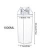 1Pc Juice Box Reusable 500/1000ML Outdoor Sports Water Bottle Transparent Milk Creative PS Portable Travel And Camping