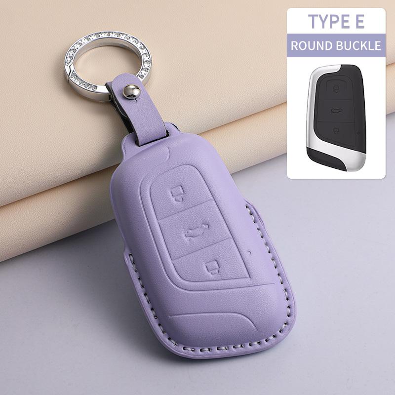 For Chery Tiggo 5 7 8 Tiggo 8 3x Arrizo 5 6 Pro Gx 5x EQ7 Jaecoo J7 7 J8 Omoda 5 C5 PU Car Keychain Shell Holder Car Accessories
