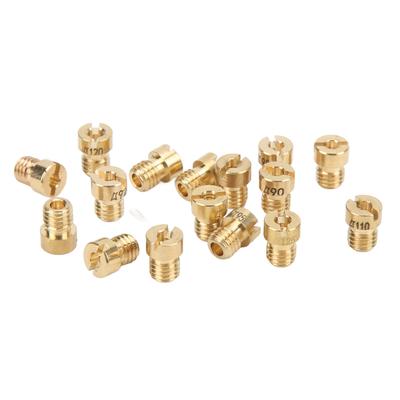 16pcs Scooters Main Jet Nozzle Carburetor Carb Main Jet Kit Replacement for PWK Keihin OKO CVK 90‑150