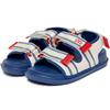 MLB Durable Fashion Beach Sandals Unisex Sandals Blue White 3ASDSD223-43NYL