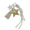 Cute Bag Charm Pendant Keyring Star Tassels Braided Rope Keychain Bag Charm for Backpack Purse Handbag Decorations